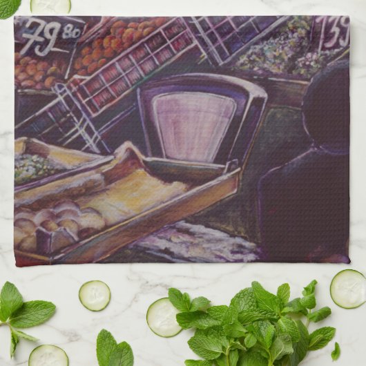 Hongaarse marktplaats, Boedapest Theedoek (Gevouwen)