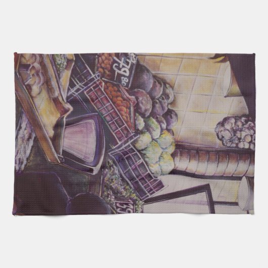 Hongaarse marktplaats, Boedapest Theedoek (Horizontaal)