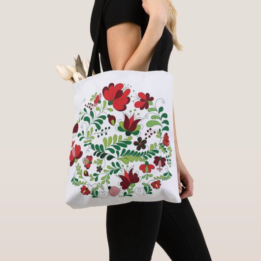 Hongaarse Matyo bloemkunst Tote Bag (Dichtbij)