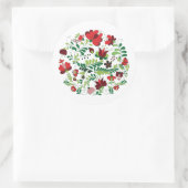 Hongaarse Matyo Folk Art Ronde Sticker (Tas)