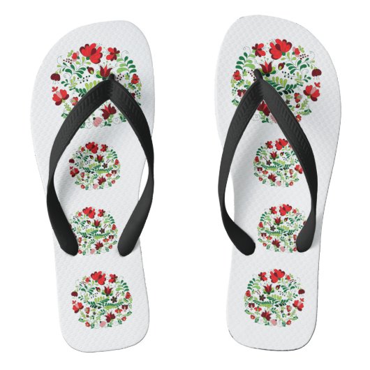 Hongaarse matyo traditionele volkskunst  teenslippers (Voetbed)