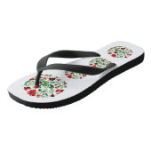 Hongaarse matyo traditionele volkskunst  teenslippers (Schuin)