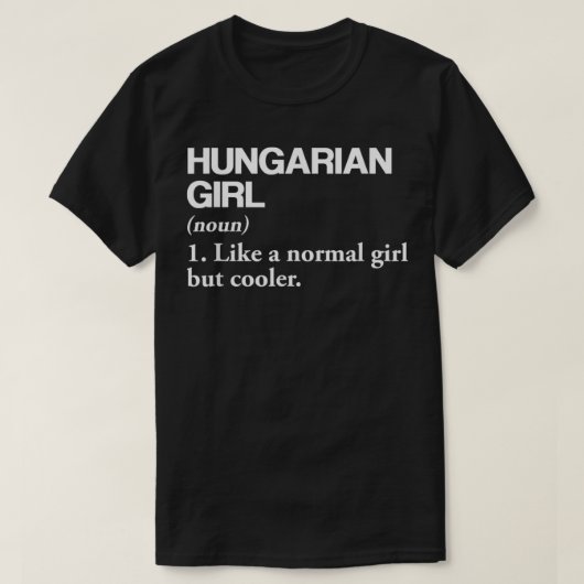 Hongaarse meisjesdefinitie Hongarije vlag Lan T-shirt (Design voorkant)