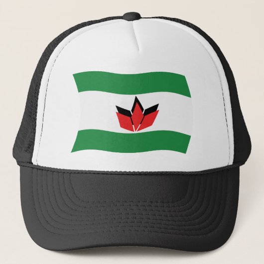 Hongaarse Mens Vlag Hoed Trucker Pet (Voorkant)