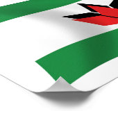 Hongaarse Mens Vlag Poster Print (Hoek)