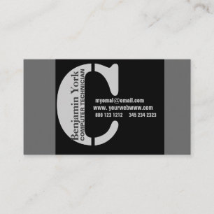 Hongaarse moderne monogram oude neutrale kleuren visitekaartje