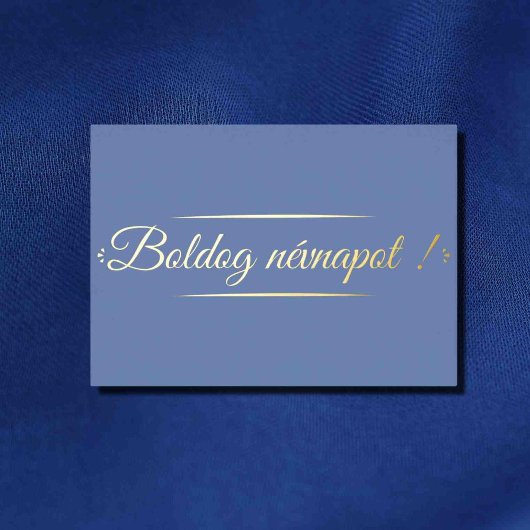 Hongaarse Naamdag -goud Folie Uitnodiging
