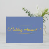 Hongaarse Naamdag -goud Folie Uitnodiging (Staand Voorkant)