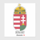 Hongaarse nationale wapenschild sticker (Vel)