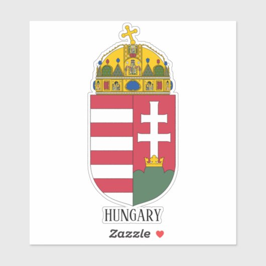 Hongaarse nationale wapenschild sticker (Vel)