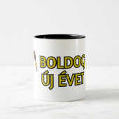 Hongaarse nieuwjaarschampagne tweekleurige koffiemok (Center)