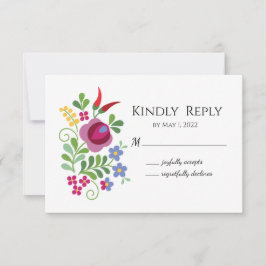 Hongaarse ontwerp-rode piepers RSVP-kaart RSVP Kaartje