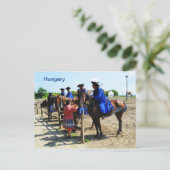 Hongaarse paardenrenders Hongarije Briefkaart (Staand voorkant)