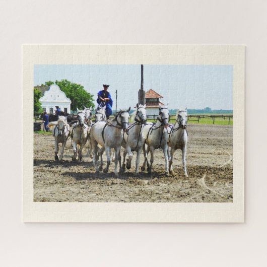 Hongaarse paardrijden legpuzzel (Horizontaal)