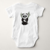 Hongaarse panda handgetekende illustratie romper (Achterkant)