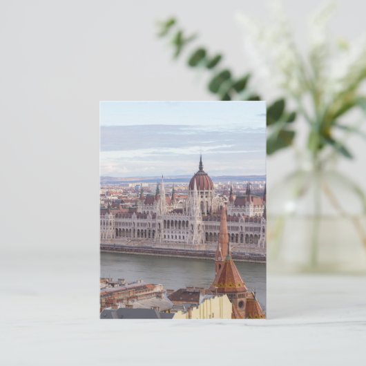 Hongaarse parlement Boedapest overdag Briefkaart (Staand voorkant)