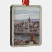 Hongaarse parlement Boedapest overdag Metalen Ornament (Rechts)