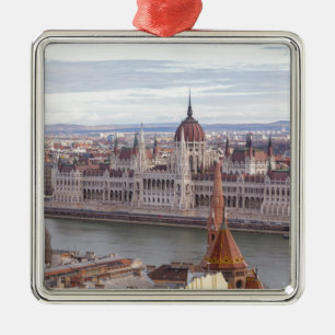Hongaarse parlement Boedapest overdag Metalen Ornament