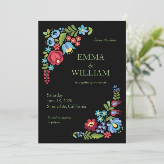 Hongaarse rode rozenwandelaarster redt de datum Ka Kaart (Staand voorkant)