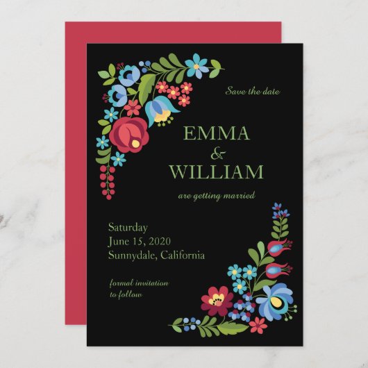 Hongaarse rode rozenwandelaarster redt de datum Ka Kaart (Voorkant / Achterkant)