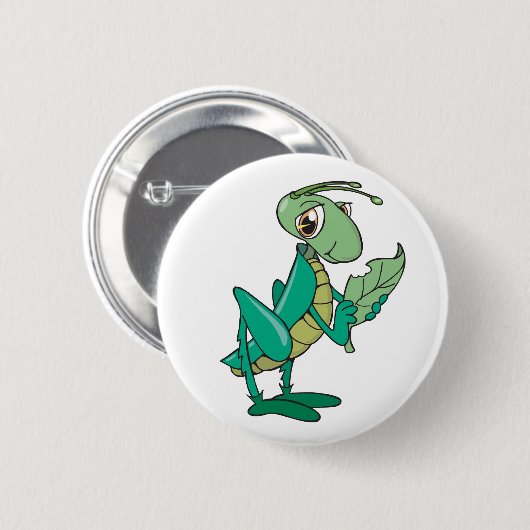 Hongaarse sprinkhaan ronde button 5,7 cm (Voorkant /achterkant)