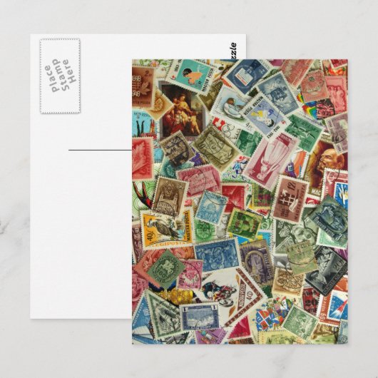 Hongaarse Stempelmengsel Briefkaart (Voorkant / Achterkant)