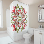 Hongaarse Tulip Floral Motif Douchegordijn (In situ)