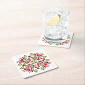 Hongaarse Tulip Floral Motif Kartonnen Onderzetters (Insitu)