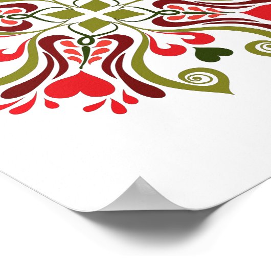 Hongaarse Tulip Floral Motif Poster (Hoek)