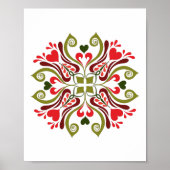 Hongaarse Tulip Floral Motif Poster (Voorkant)