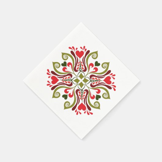 Hongaarse Tulip Floral Motif Servet (Hoek)