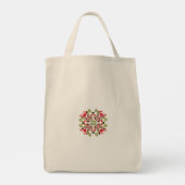 Hongaarse Tulip Floral Motif Tote Bag (Achterkant)