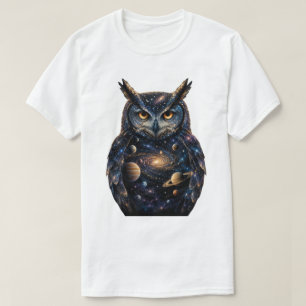 "Hongaarse Uil met Planeten Sterren Kosmisch Stels T-shirt