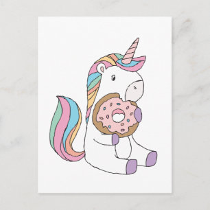 Hongaarse Unicorns Colorful Unicorn Art Cute Art Briefkaart