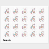 Hongaarse Unicorns Colorful Unicorn Art Cute Art Ronde Sticker (Vel)