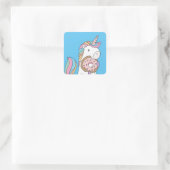 Hongaarse Unicorns Colorful Unicorn Art Cute Art Vierkante Sticker (Tas)