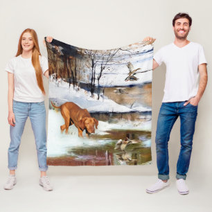 Hongaarse vanissla, jachteenden in de winter fleece deken