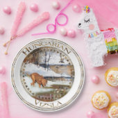 Hongaarse vanissla, jachteenden in de winter papieren bordje (Feest)