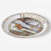 Hongaarse vanissla, jachteenden in de winter papieren bordje (Gekanteld)