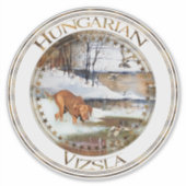 Hongaarse vanissla, jachteenden in de winter sticker (Voorkant)