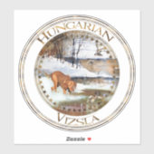 Hongaarse vanissla, jachteenden in de winter sticker (Vel)