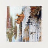 Hongaarse vanissla, jachteenden in de winter wandkleed (Voorkant (horizontaal))