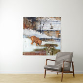 Hongaarse vanissla, jachteenden in de winter wandkleed (In situ)