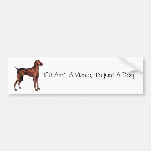 Hongaarse_Vizsla, als het geen Vizsla is, is het j Bumpersticker (Voorkant)