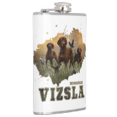 Hongaarse Vizsla Art Heupfles (Rechts)