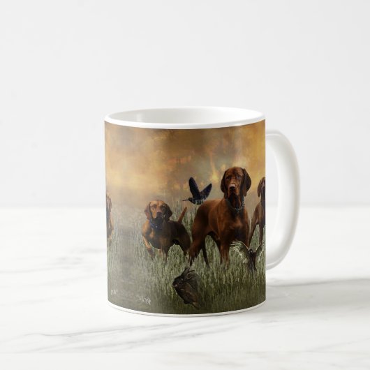 Hongaarse Vizsla Art Koffiemok (Voorkant rechts)