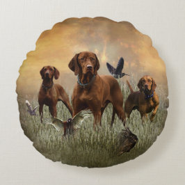 Hongaarse Vizsla Art Rond Kussen