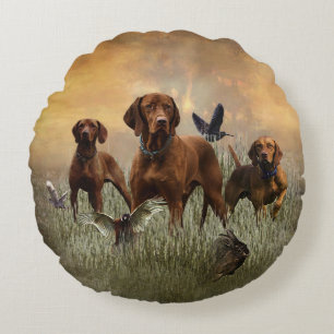Hongaarse Vizsla Art Rond Kussen
