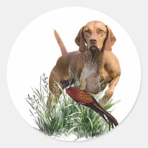 Hongaarse Vizsla Art Ronde Sticker