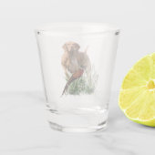 Hongaarse Vizsla Art Shot Glas (Achterkant)